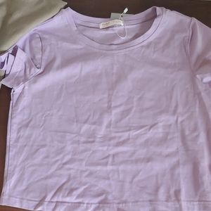 Purple crop top